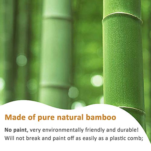Paddle brush, hair brush, Made of pure natural bamboo, no paint coating, massage the scalp while combing hair to promote blood circulation