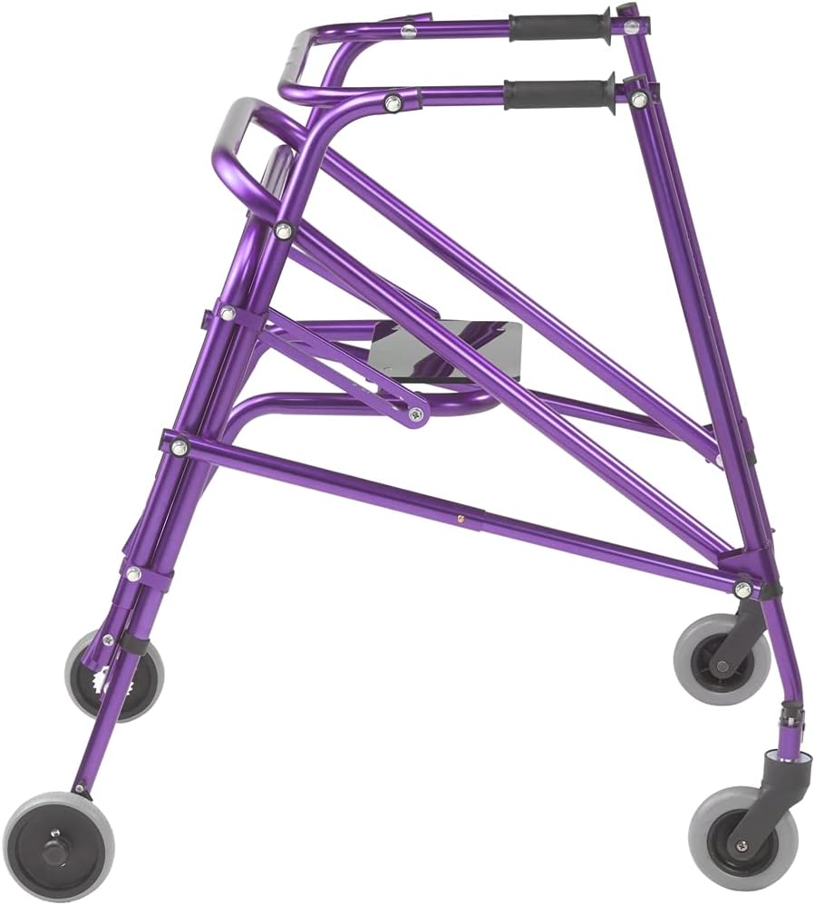 Inspired by Drive Nimbo 2G Posterior Walker with Seat, Wizard Purple, Small | Lightweight Posterior Walker with Padded Seat Lets Users Rest and Move Safely with Adjustable, Sturdy Support
