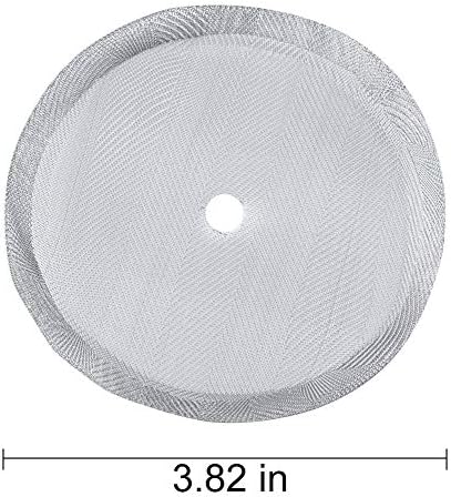 Secura French Press Replacement Screens, Stainless Steel Reusable Mesh Filter for 34 Ounce, 1 Liter Coffee Press, 4 Pack