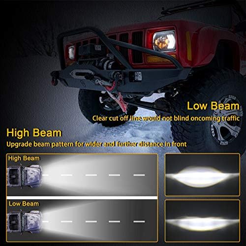 OVOTOR 5x7 7x6 LED Headlights 55W H6054, Triple Arrow DRL Turn Signal