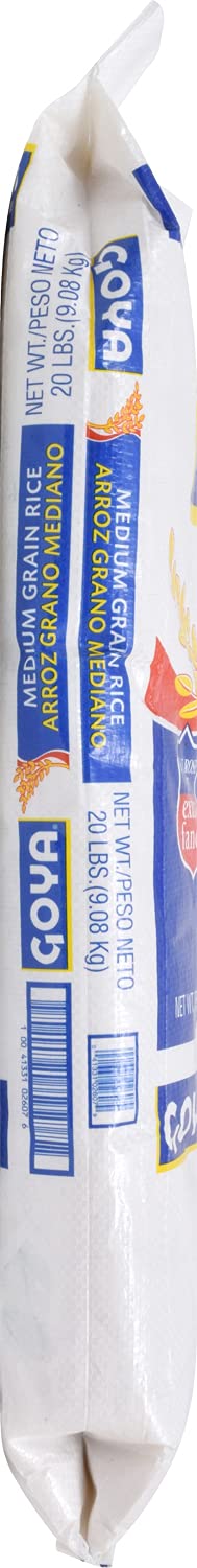 Goya Foods Enriched Medium Grain Rice, 20 Pound (Pack of 1)