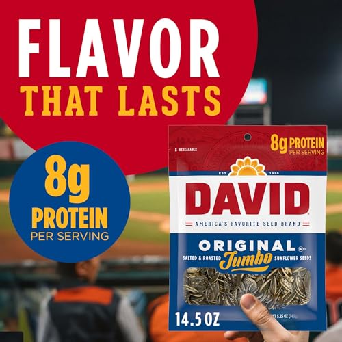 DAVID Jumbo Sunflower Seeds, Original Flavor, 5.25 oz.