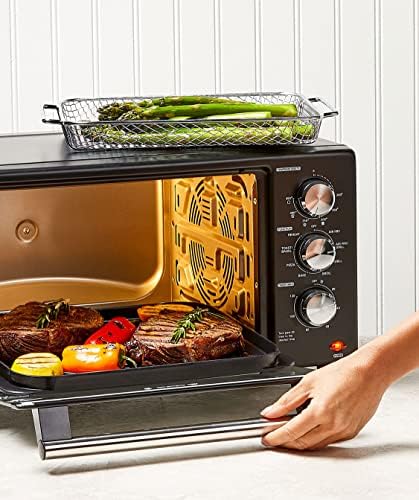 PowerXL Air Fryer Grill 8 in 1 Roast, Bake, Rotisserie, Electric Indoor Grill (Black Standard No Rotisserie) OPEN BOX