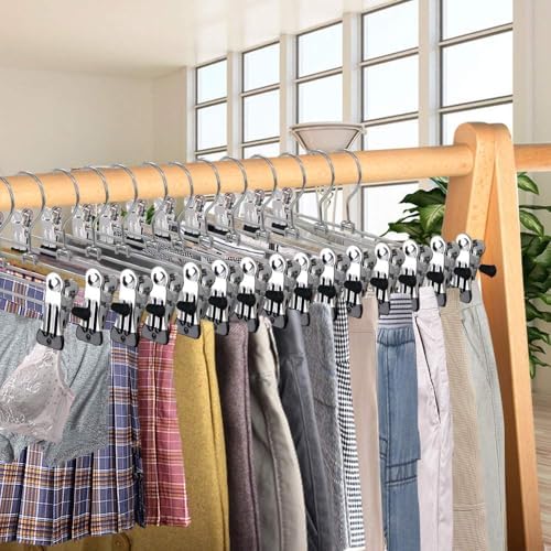 NORTHERN BROTHERS Pants Hangers with Clips, Heavy Duty 20 Pack