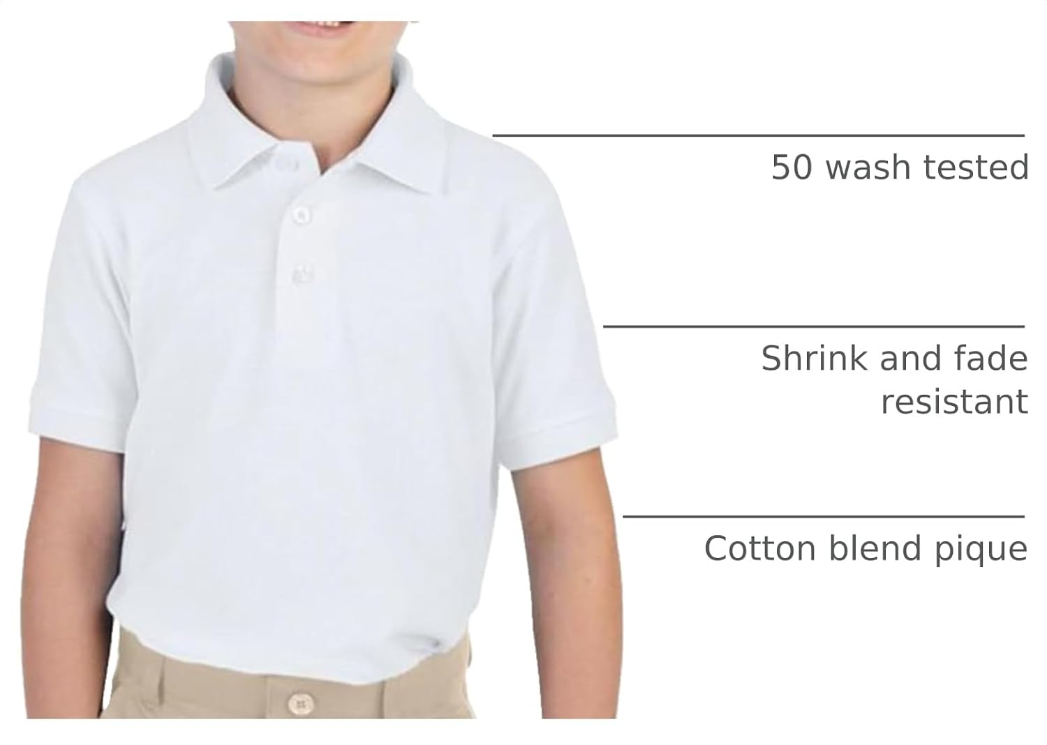French Toast Kids' Pique Polo (Standard & Husky)