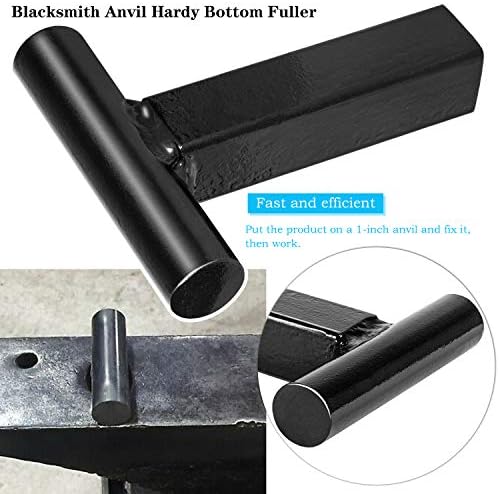 Blacksmith Anvil Hardy Tool Set 1Inch Creasing Tool Stake,Bottom Fuller,Hot Cut Tool,Turning Bending Scrolling Fork.(4PCS)