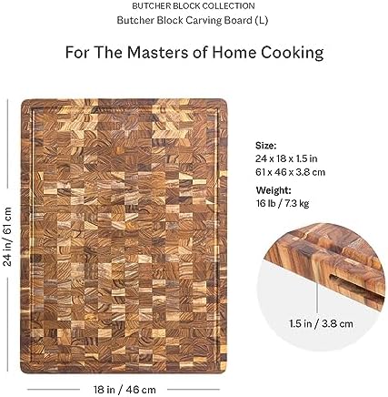 Teakhaus Butcher Block Carving Board - Large Extra Thick Cutting Board with Juice Groove - Holiday Gift Ideas for Men and Women - Gift-Ready End Grain Wood, Knife Friendly - FSC Certified