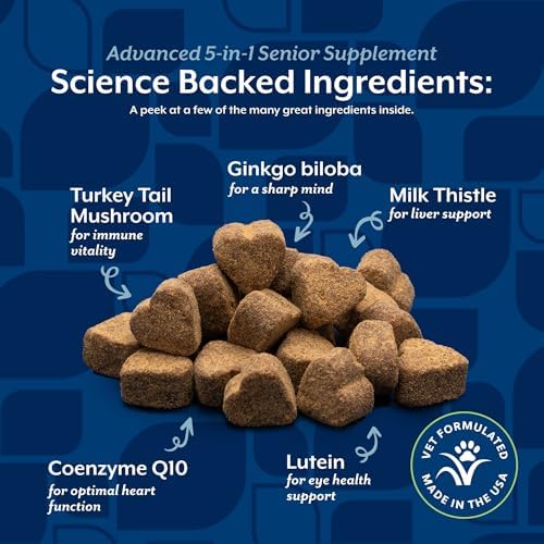 NaturVet Senior Advanced 5-in-1 Support Dog Supplement - 60 Ct