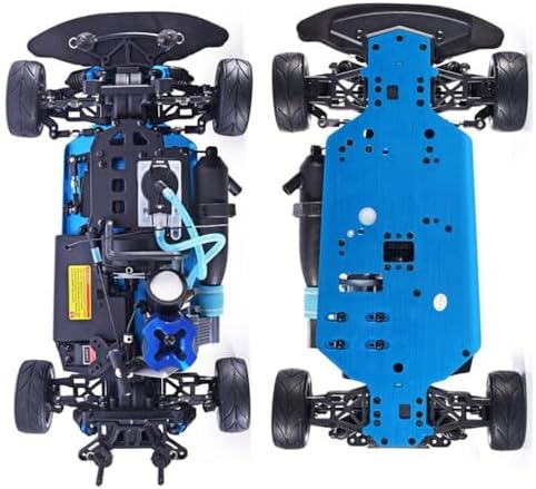 Nitro RC Cars for Adult 1/10 2.4G Professional Fast Drift Remote Control Car Two Speed Nitrogen Drive Truck 4WD 80KM/H Metal Chassis Gas Methanol