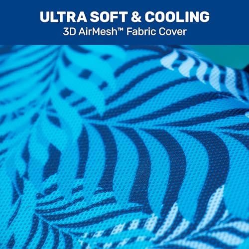 Aqua Comfort Pool Float Lounge – Inflatable Pool Floats for Adults with Headrest and Footrest – Bubble Waves