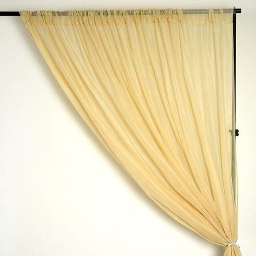 AK TRADING CO. 120" Wide (10Ft Wide) Sheer Voile Drape Panels for Backdrop, Wedding Events, Ceiling Drapes, Event Masking, & Decor - Select from 6ft to 50ft Length. (10 feet x 20 feet, Red)