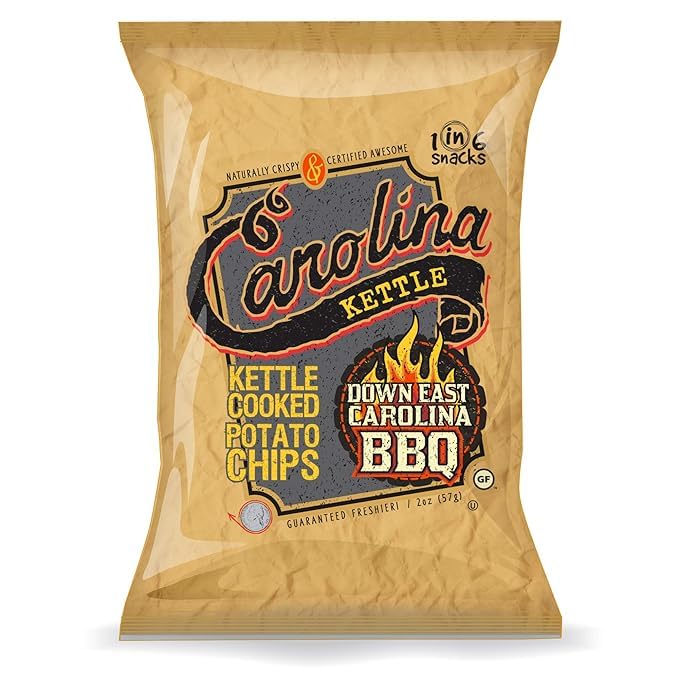 Carolina Kettle Chips | Kettle Cooked Potato Chips | Kosher - Gluten Free Chips Fit For Healthy School Snacks | With Irresistible Crunch and Bold