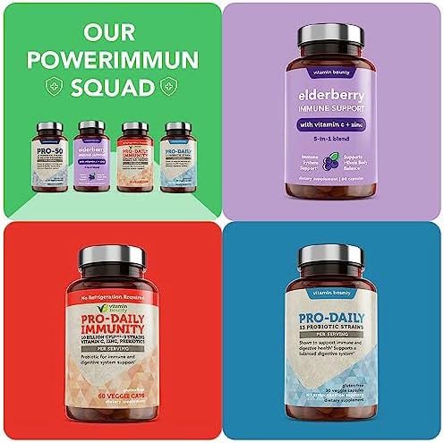 Vitamin Bounty Pro-50 Probiotic 50 Billion CFU - 13 Strain Supplement for Men & Women + Prebiotics - Digestive Health & Gut Support - Lactobacillus & Bifidobacterium - Delayed Release Capsules, 2 Pack