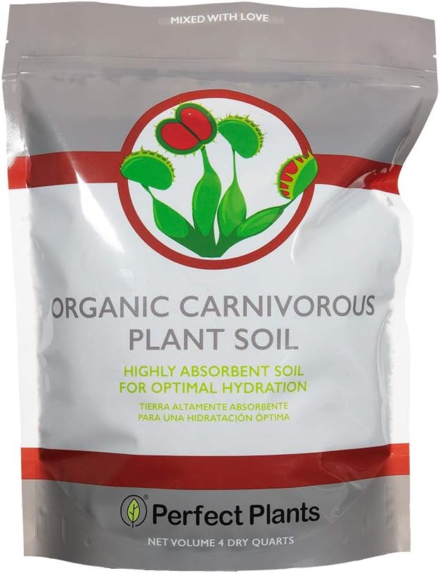 Perfect Plants Carnivorous Plant Soil, 4 qt, Venus Fly Trap Potting Mix