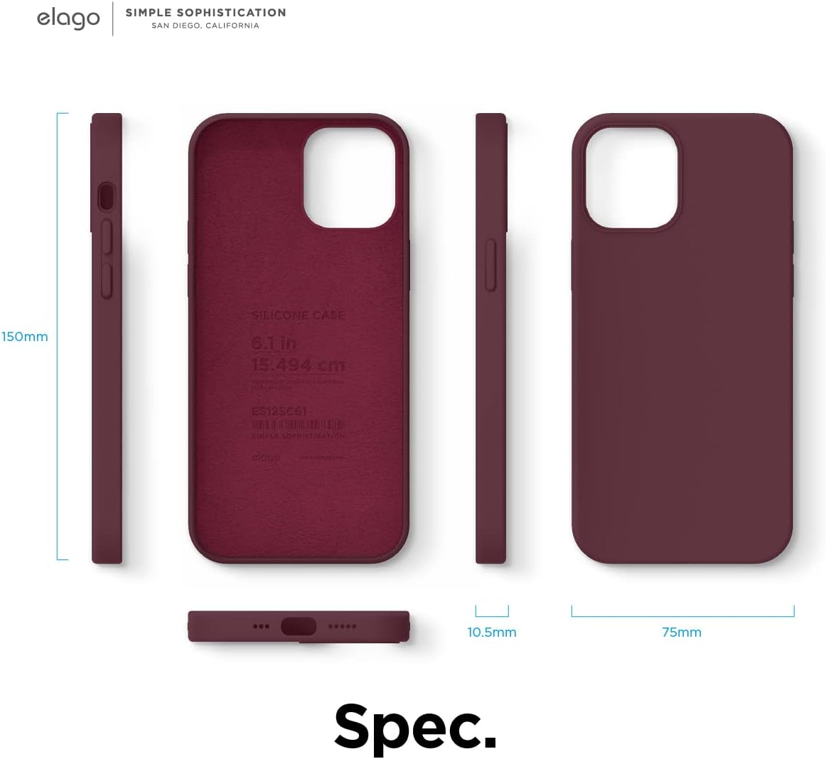 elago Premium Liquid Silicone Case for iPhone 12 Mini Lavender