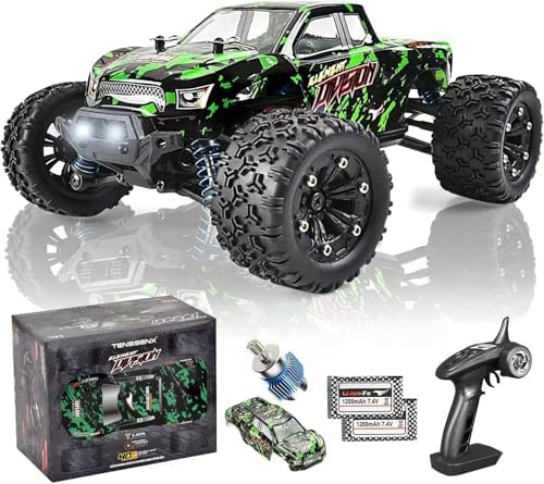 TENSSENX 1:18 Scale All Terrain RC Cars, 40KPH High Speed 4WD Remote Control Car with 2 Rechargeable Batteries, 4X4 Off Road Monster Truck