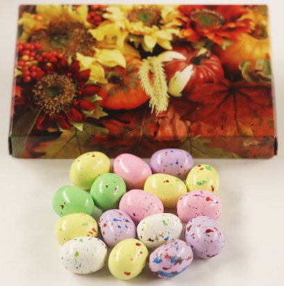 Scott's Cakes Speckled Chocolate Malted Eggs in a 1 Pound White Gourmet Box