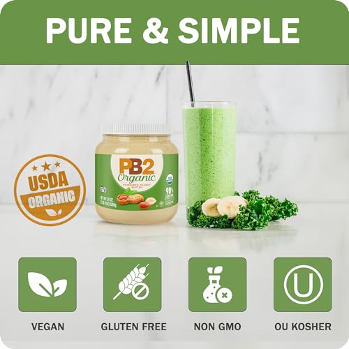 PB2 6.5oz Organic Powdered Peanut Butter - USDA Organic Certified, Non-GMO Project Verified, Gluten-Free