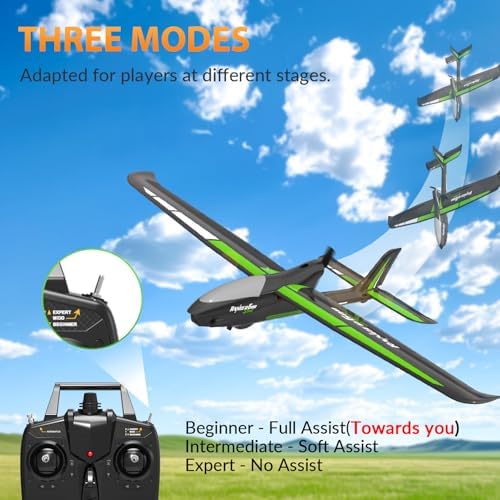 VOLANTEXRC New Version RC Plane, Remote Control Airplane for Adults, 4-Channel RC Plane with Durable Foam Construction, 3 Flight Modes, One-Key Stunts
