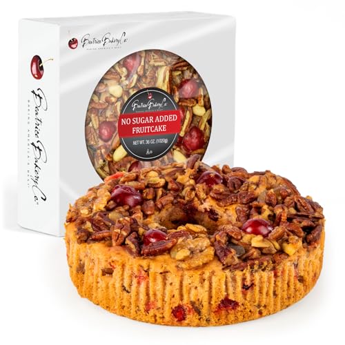 Beatrice Bakery Co. No Sugar Added Fruit Cake, Grandma's Baked Fresh Delicious Dessert Fruit Cake with No Added Sugar, Est. 1917 (24 oz Box)