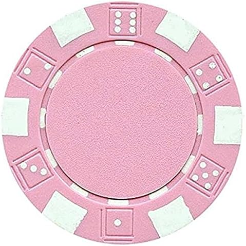 DA VINCI 50 Clay Composite Dice Striped 11.5 Gram Poker Chips, Choose from 11 Colors