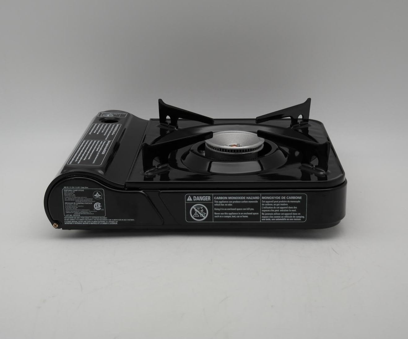 Maxsun Portable Gas Stove MS3800 (Black), 9,560BTU High Power, Camp Stove, Outdoor/Indoor, with Carrying Case