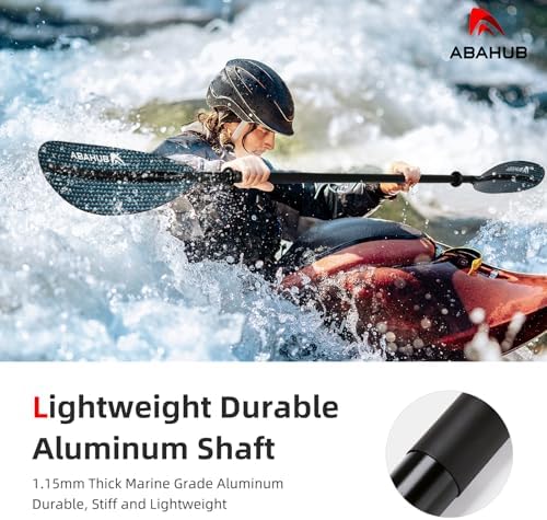 Abahub Kayak Paddle with Free Leash 220-240cm Kayaking Oars