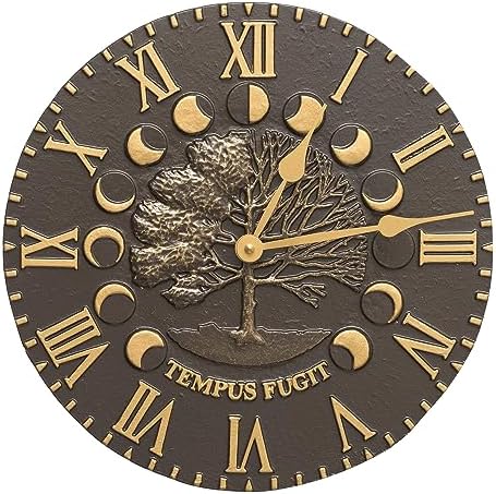 Whitehall Products Times and Seasons Clock, French Bronze