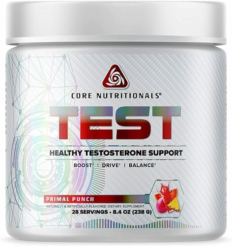 Core Nutritionals Test Testosterone Support, Black Lightning, 28 Servings
