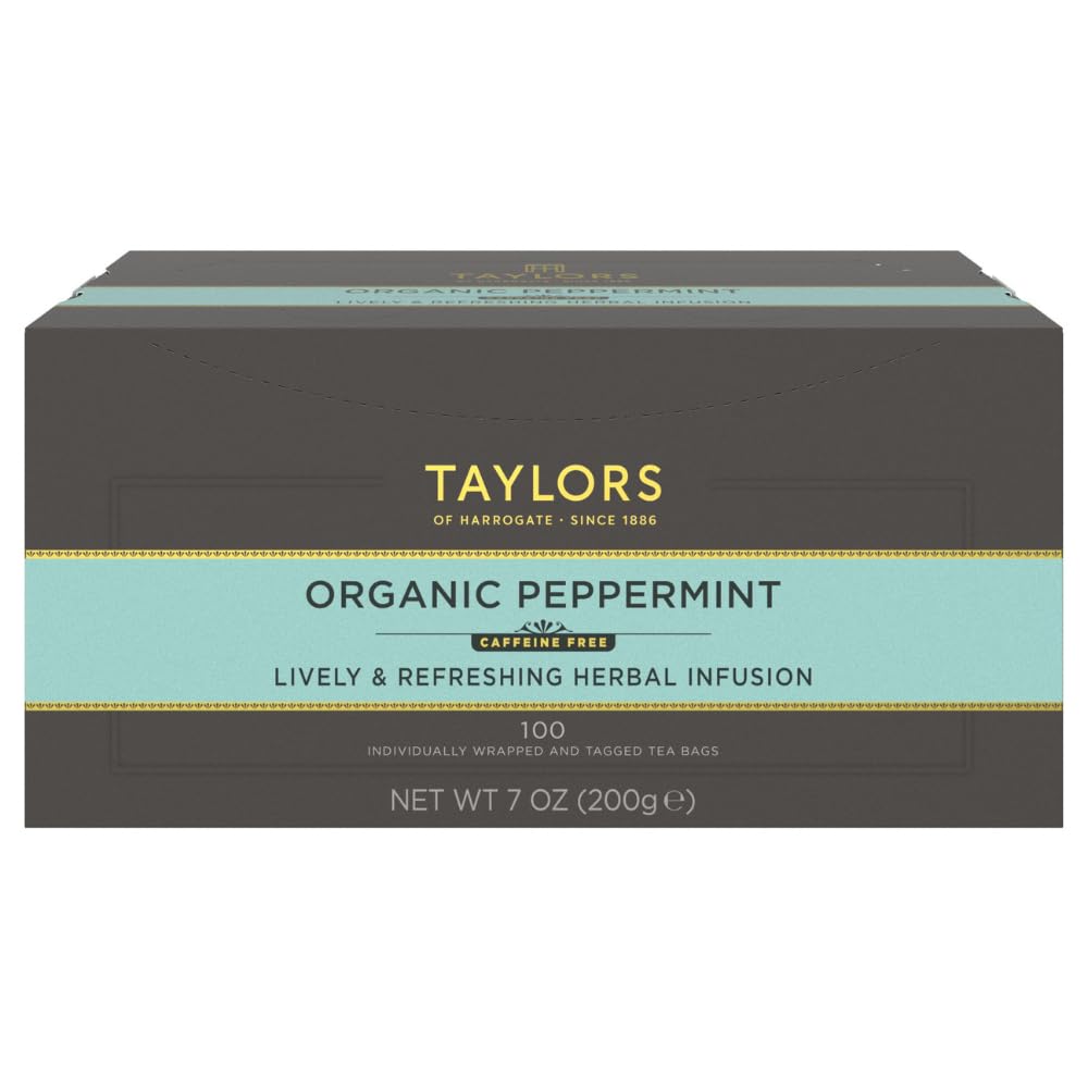 Taylors of Harrogate Green Tea with Lemon, Individually Wrapped Bags, 20 Count (Pack of 1), Citrussy, Mellow and Light, Caffeinated, Enjoy Hot or Iced, 20 Teabags