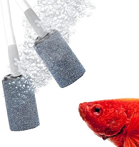 SunGrow 10-Pack Air Stone Bubble Cylinder for Aquarium Air Pump, 1 Inch Fish Tank Air Diffuser Aerator Bubbler for Ponds, Hydroponics & Aquaponics