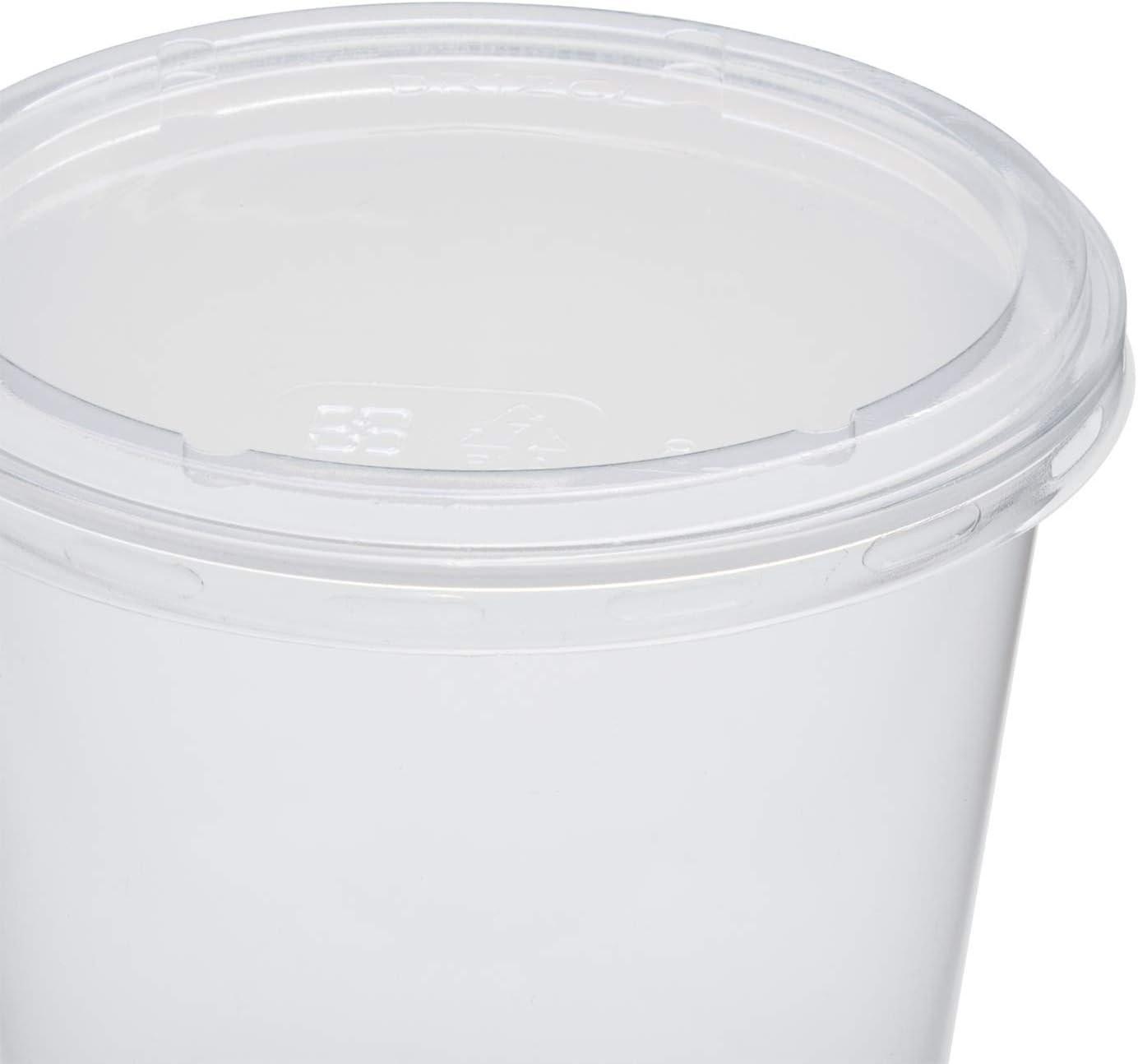 Karat Earth KE-DCL117-PLA Lid for 8-32 oz. PLA Deli Container (117mm), Clear - Case of 500 pcs