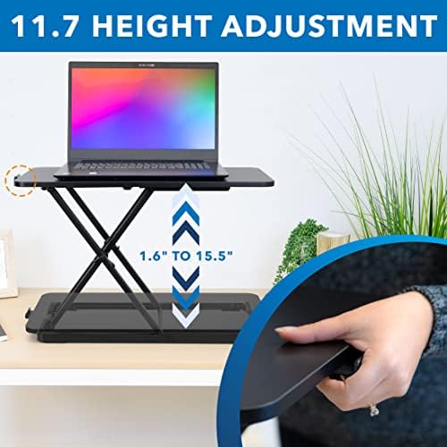 Mount-It! Standing Keyboard Tray, Height Adjustable Keyboard and Mouse Riser for Desk, Sit Stand Keyboard Platform