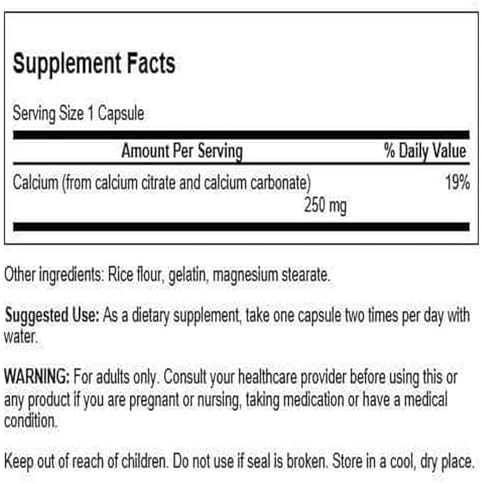 Swanson Calcium Citrate Complex Muscle Bone Health Support Mineral Supplement 300 Capsules | Powerful Calcium Combination for Bone Health; An Effective Blend of Citrate and Carbonate for Easy Assimilation