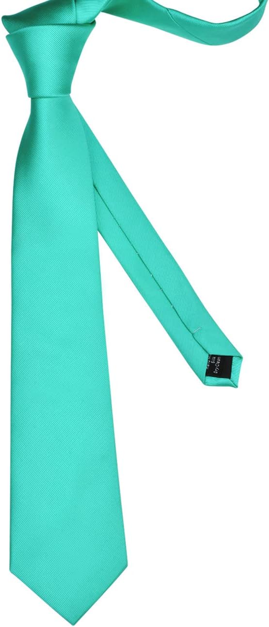 GUSLESON Classic New 3.15"（8cm） Men's Solid Color Necktie Wedding Business Tie + Gift Box