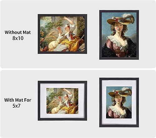 pojah 12x12 Black Picture Frame Set of 4,Wall Frames,HD Plexiglass