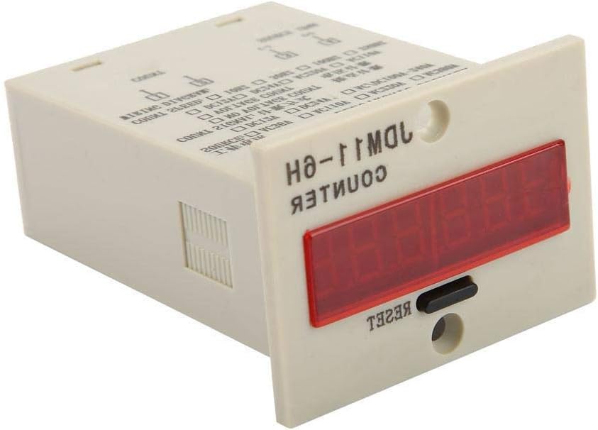 Hilitand 6 Digit Electronic Counter, JDM11-6H, Black, DC 12V/24V/36V
