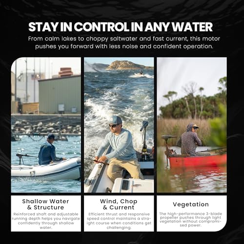 Newport NV-Series Thrust Saltwater Transom Mounted Trolling Electric Trolling Motor w/LED Battery Indicator