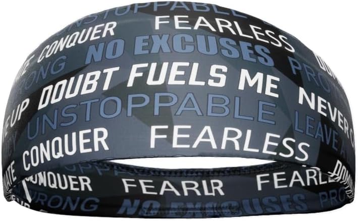 40+ Designs! Unisex Headband/Sweatband. Best for Sports, Fitness, Working Out, Yoga. Tapered Design