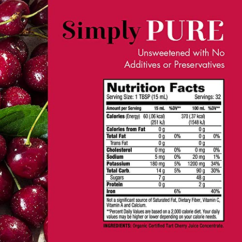 Dynamic Health Organic Tart Cherry Juice Concentrate, 16 fl oz Bottle