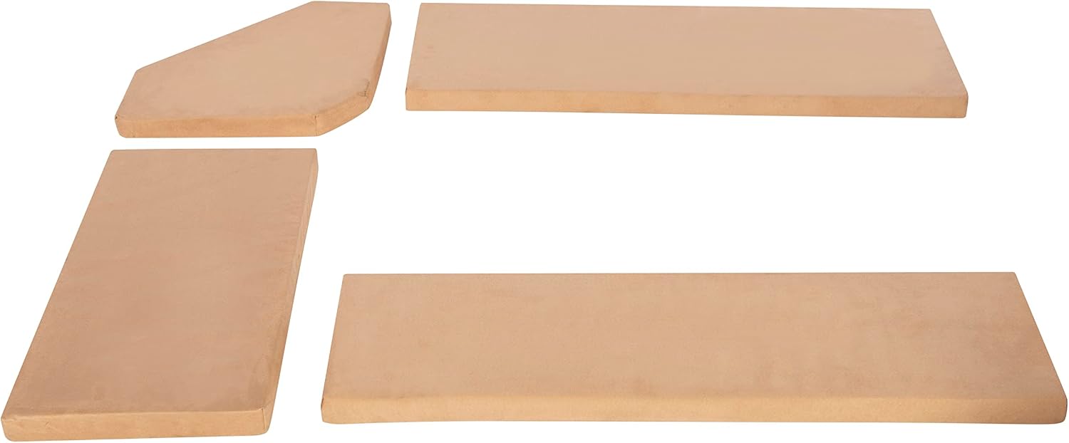 Linon Henry Cushion Beige Microfiber Nook NOT Included Cusion Set, Beige, 4 Piece Set