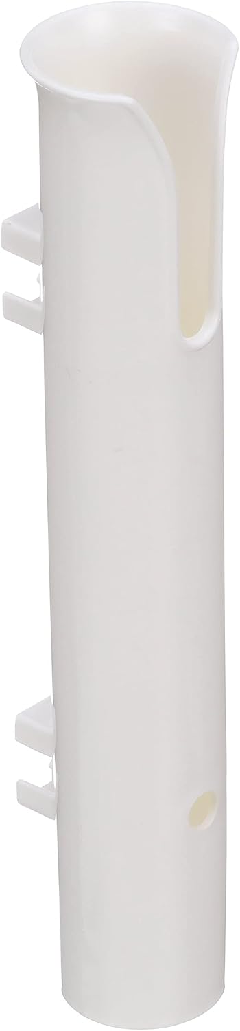attwood 12708-2 PVC Rod Holder Storage, White PVC Construction, 9 Inches Long, Holds Rod Grips Up to 1 ¾-Inch Diameter, One Size