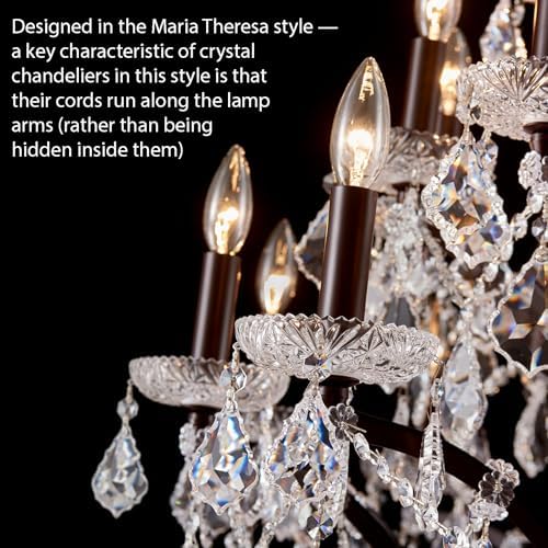 42 Lights Large Crystal Chandeliers for High Ceilings Maria Theresa Chandelier Light Fixture Heavy Vintage Chandelier for Foyer Hallway Entryway