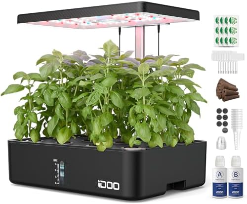 iDOO 12Pods Hydroponics Growing System Garden with LED Grow Light