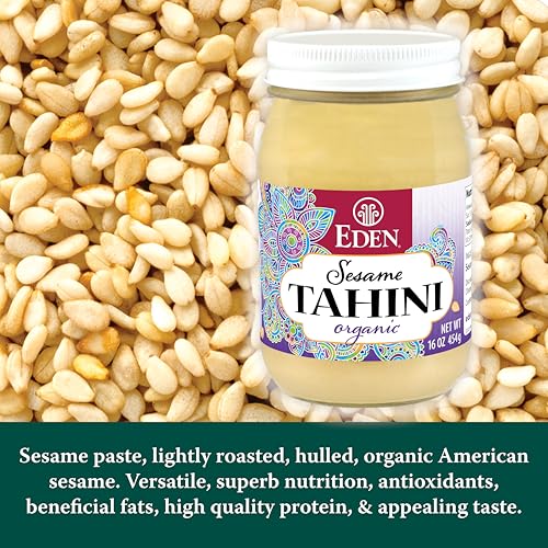 Eden Organic Roasted Tahini, 16 oz Glass Jar