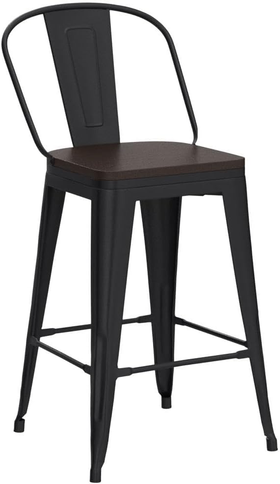 Aklaus Metal Bar Stools Set of 4