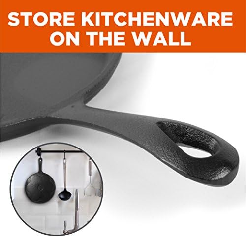 Commercial CHEF 10.5-Inch Cast Iron Round Griddle, Pre-Seasoned, CHFL911