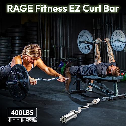 EZ Curl Bar, Alloy Steel Chrome, 47 inch 17lbs Weight, 400lbs Capacity