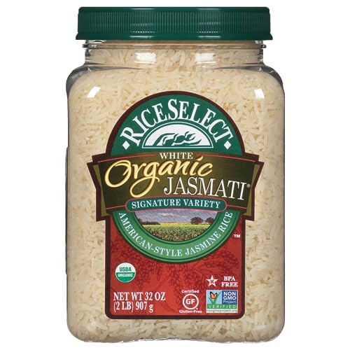 RiceSelect Organic Texmati White Rice, Long-Grain Basmati Rice