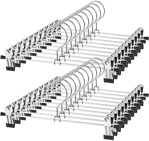 NORTHERN BROTHERS Pants Hangers with Clips, Heavy Duty 20 Pack
